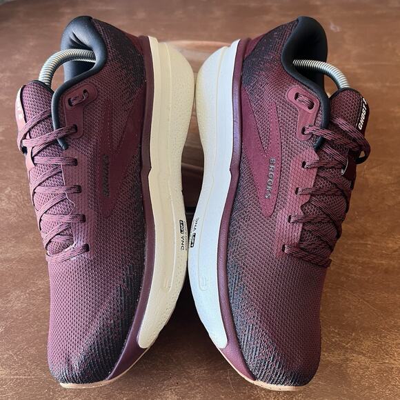 Brooks Ghost Max 2 Men's 10 Maroon White Road Running Max Cushion Shoes Sneakers - Picture 16 of 16